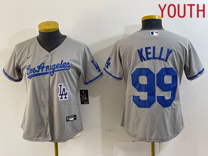 Youth Los Angeles Dodgers 99 Kelly Grey 2024 Nike Game MLB Jersey style 11